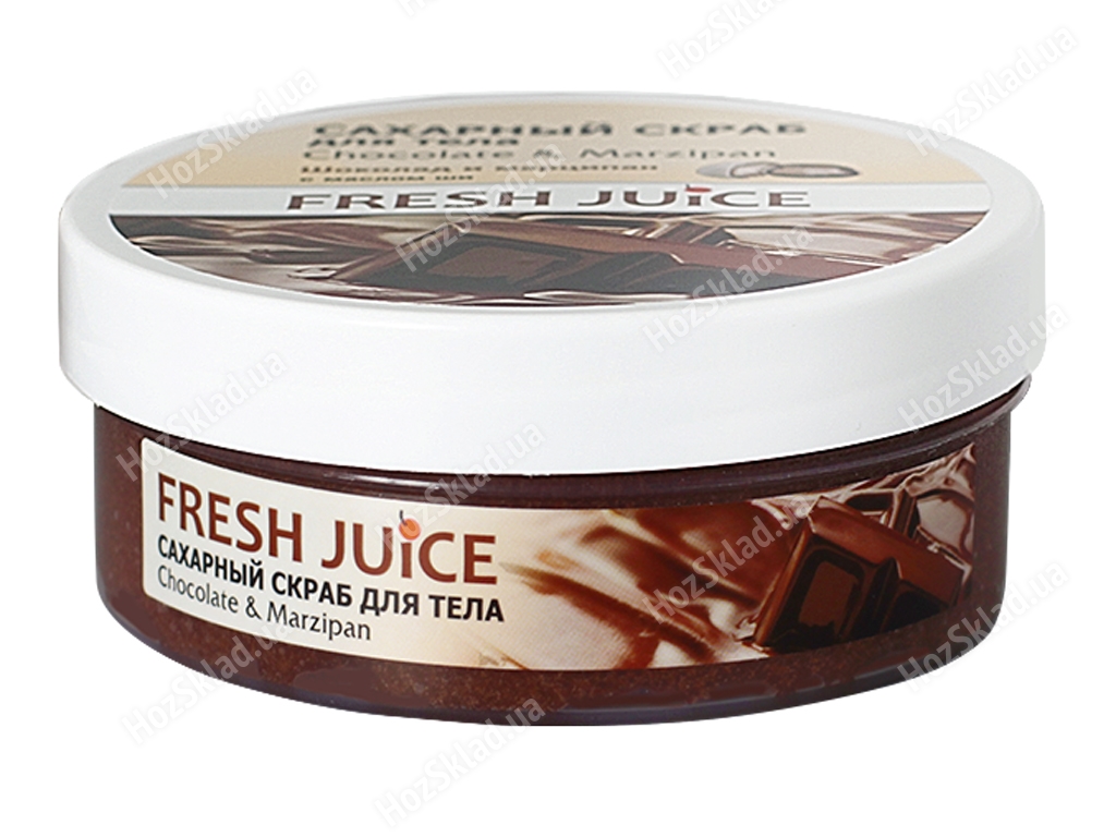 Цукровий скраб для тіла Fresh Juice Chocolate & Мarzipan шоколад і марципан 225мл