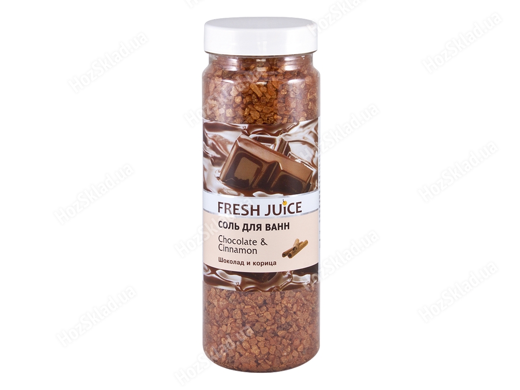 Соль для ванн Fresh Juice Chocolate & Cinnamon шоколад и корица 700г