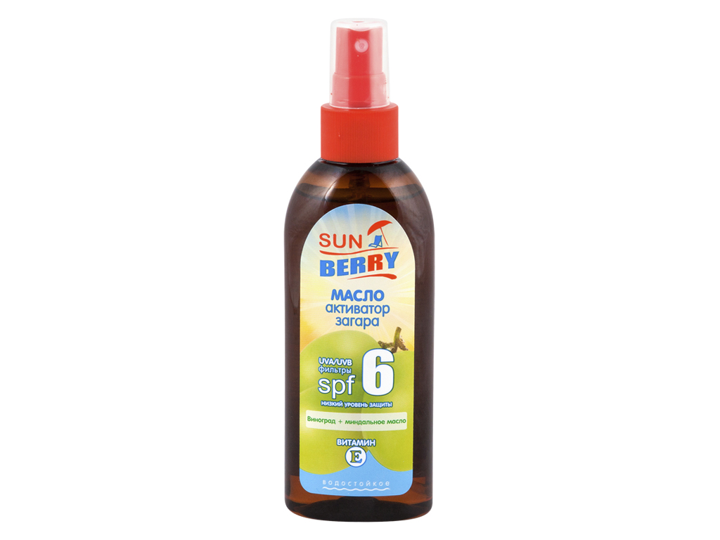 Масло активатор загара "Sun Berry" Виноград и Миндальное масло150 мл