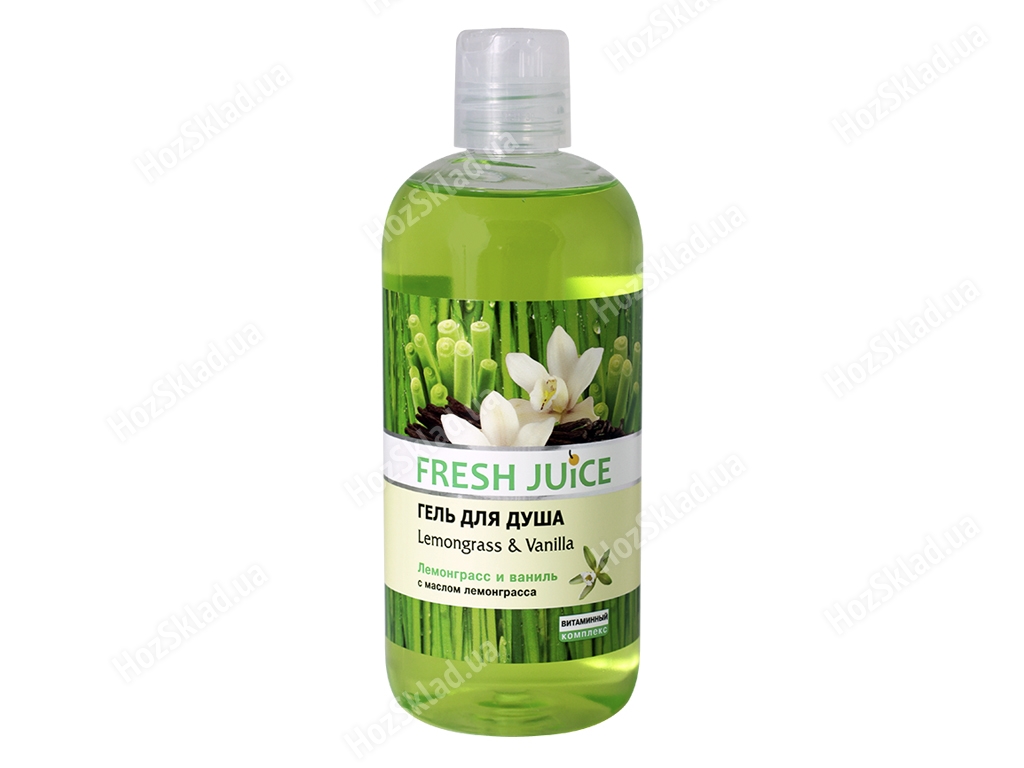Крем-гель для душа Fresh Juice Lemongrass & Vanilla лимонник и ваниль 500мл