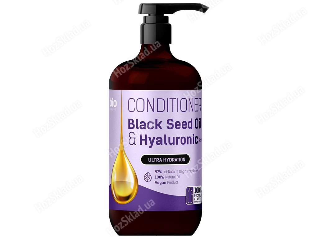 Кондиціонер для волосся Bio Naturell Black Seed Oil & Hyaluronic Acid Ультразволоження, 946мл