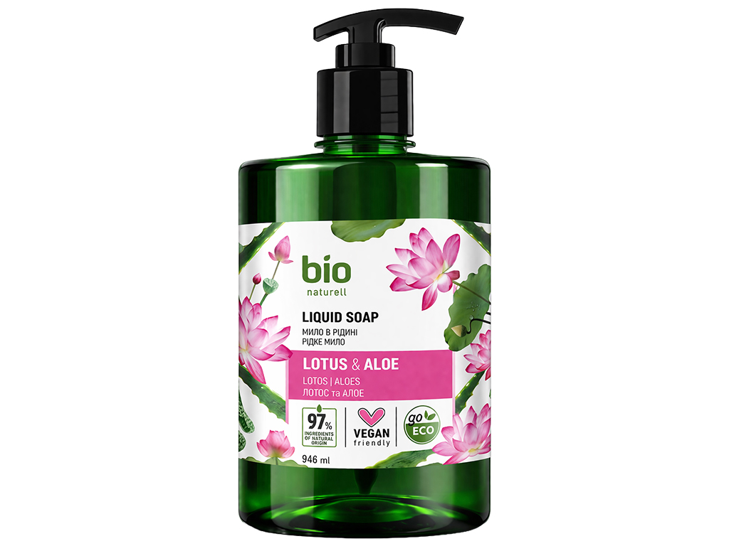 Мило рідке Bio Naturell, лотос та алое, 946мл