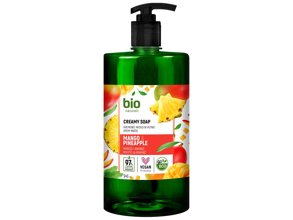 Крем-мыло Bio Naturell, Манго и ананас, с помпой, 946мл