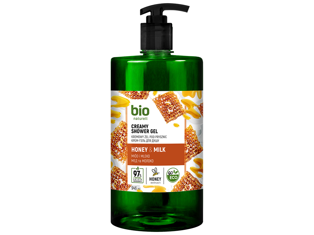 Крем-гель для душа Bio Naturell Мед и молоко, 946мл