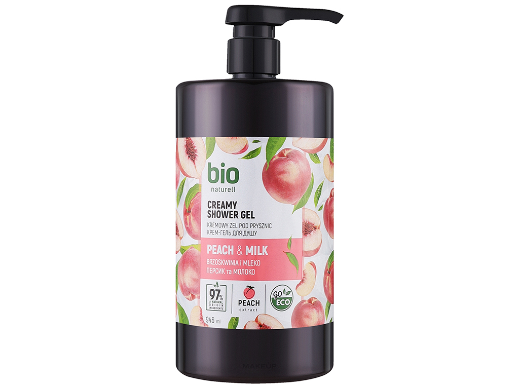 Крем-гель для душа Bio Naturell Персик и молоко, 946мл