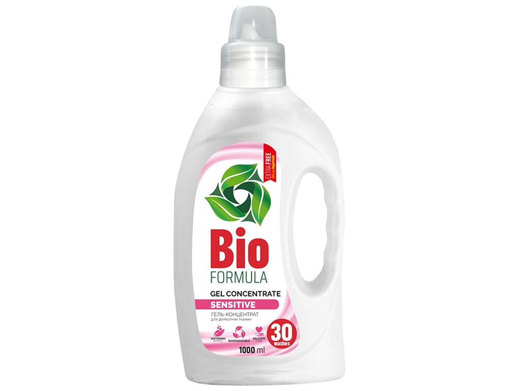 Гель для стирки Bio Formula Sensitive, для деликатных тканей, концентрат, 30 циклов, 1л