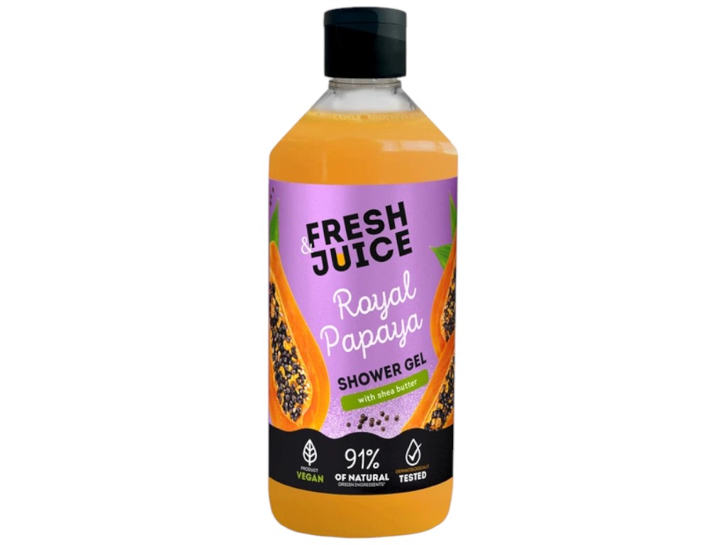 Гель для душа Fresh Juice, Royal Papaya, с маслом ши, аромат фруктовый, 473мл