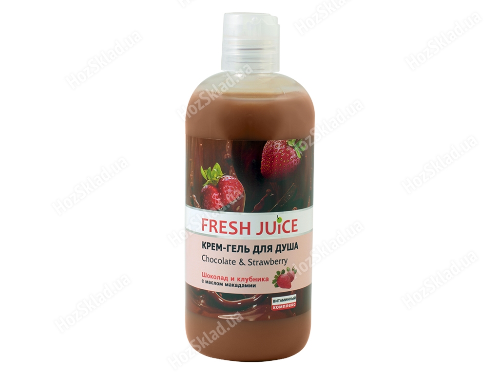 Крем-гель для душа Fresh Juice Chocolate & Strawberry 400 мл.