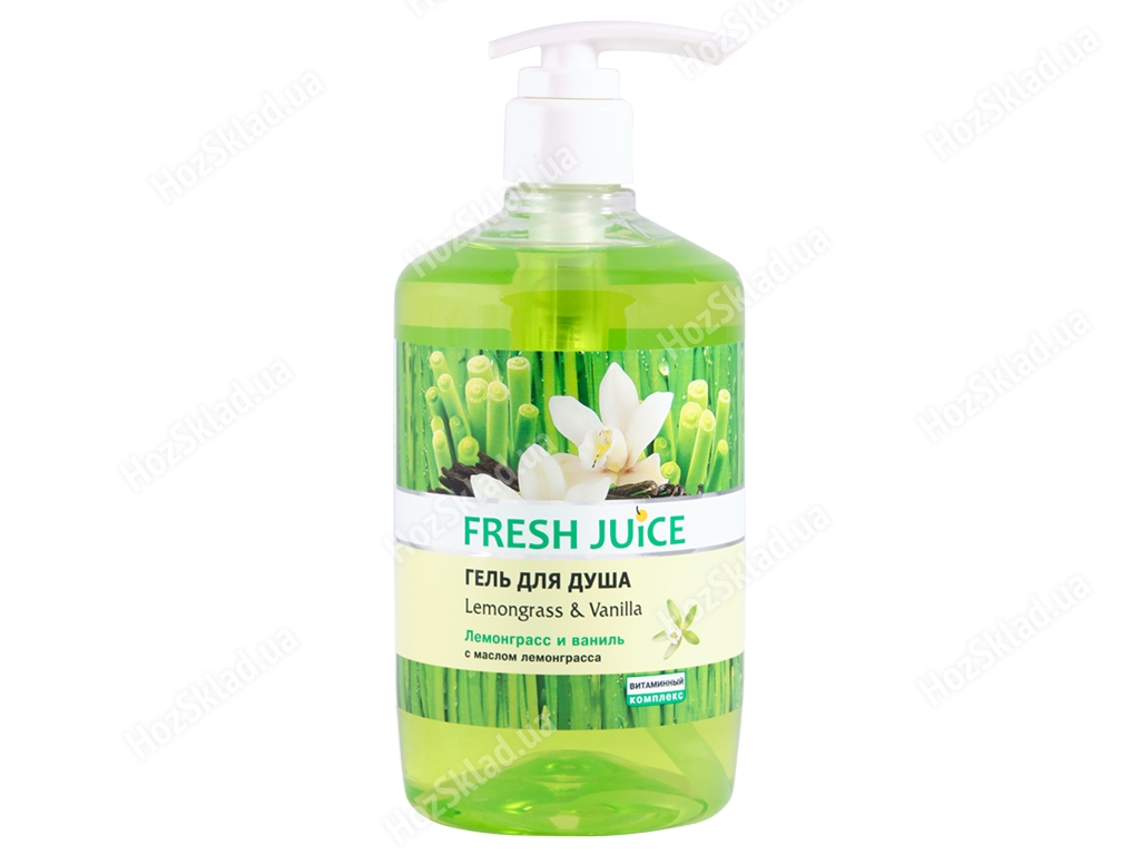 Крем-гель для душу Fresh Juice Lemongrass & Vanilla лимонник і ваніль 750мл