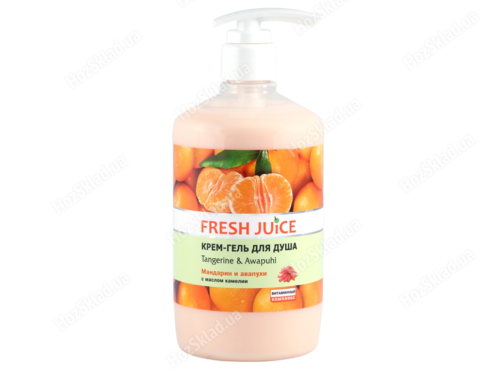 Крем-гель для душу Fresh Juice Tangerine & Awapuhi мандарин і авапухі 750мл