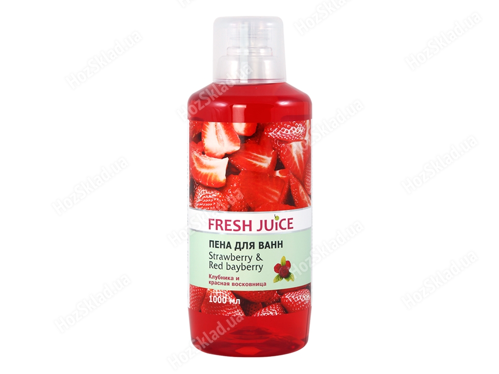 Пена для ванной Fresh Juice Strawberry&Red Bayberry 1л