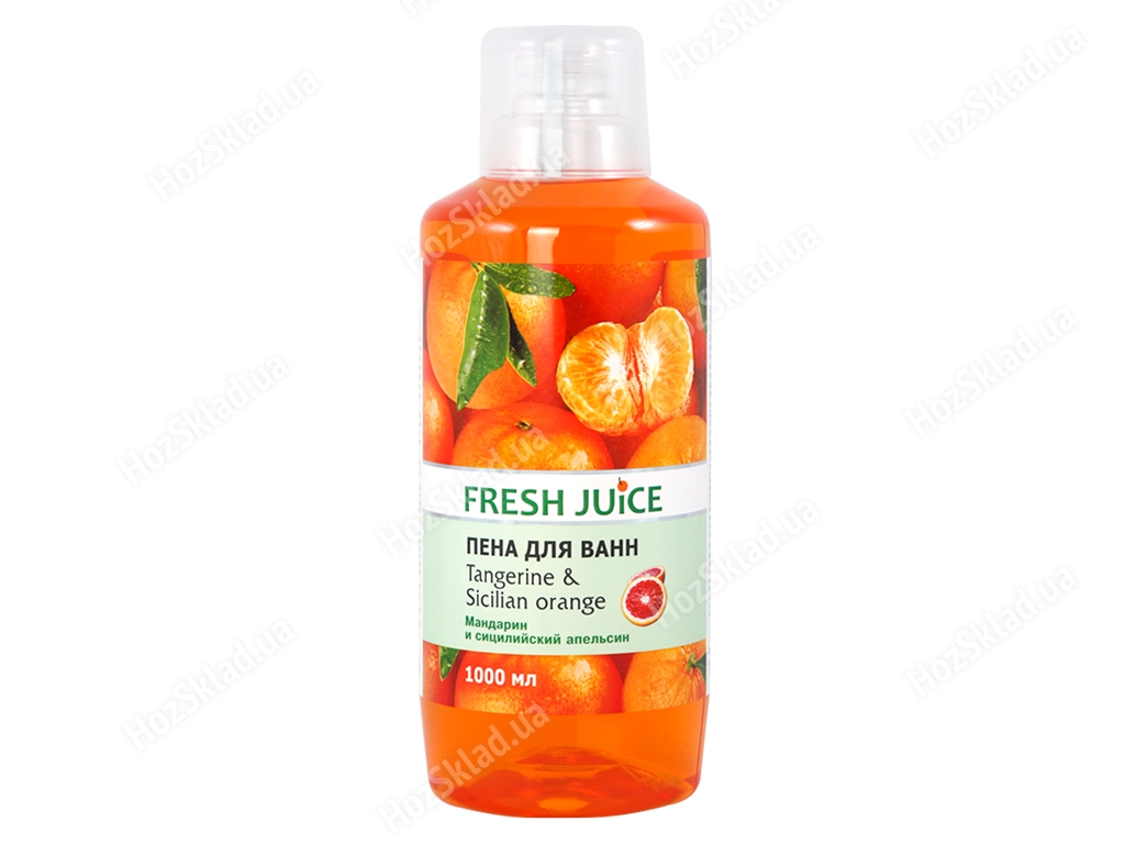 Пена для ванн Fresh Juice Tangerine&Sicilian Orange мандарин и сицилийский апельсин 1л