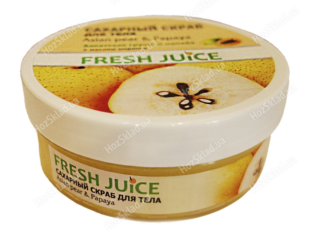 Сахарный скраб для тела Fresh Juice Asian pear & Papaya 225 мл.