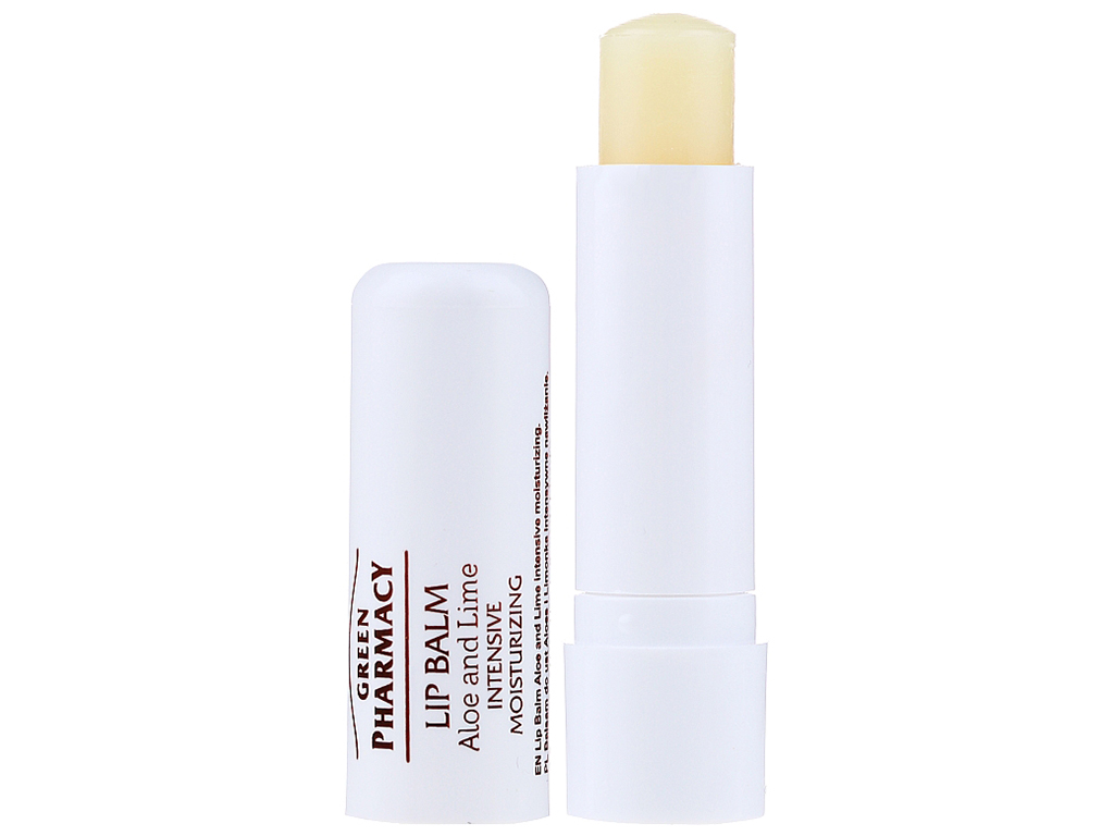 Бальзам для губ Green Pharmacy Алое та Лайм інтенсивне зволоження 3,6г