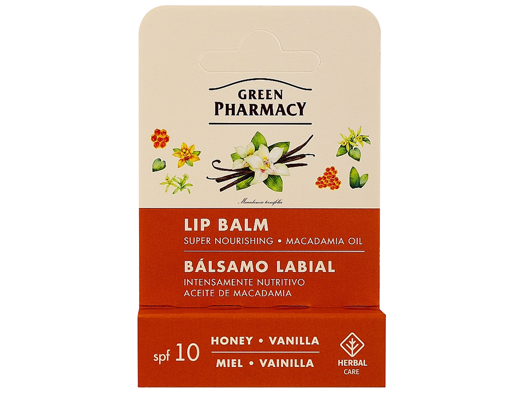 Бальзам для губ Green Pharmacy Мед та ваніль суперживильний, 3,6г