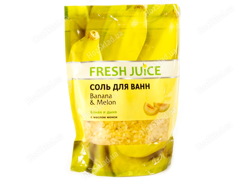 Соль для ванной Fresh juice Banana&melon дой-пак 500мл