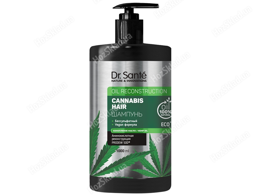 Шампунь для волосся безсульфатний Dr.Sante Cannabis hair для пошкодженого волосся 1л
