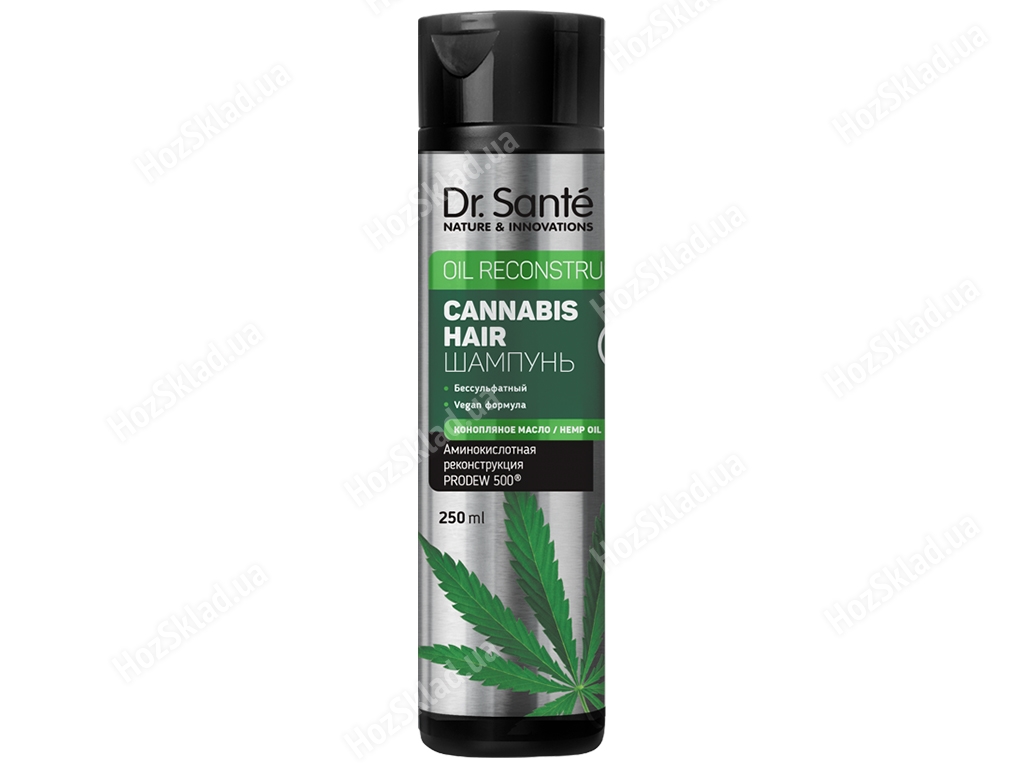 Шампунь для волосся безсульфатний Dr.Sante Cannabis hair для пошкодженого волосся 250мл