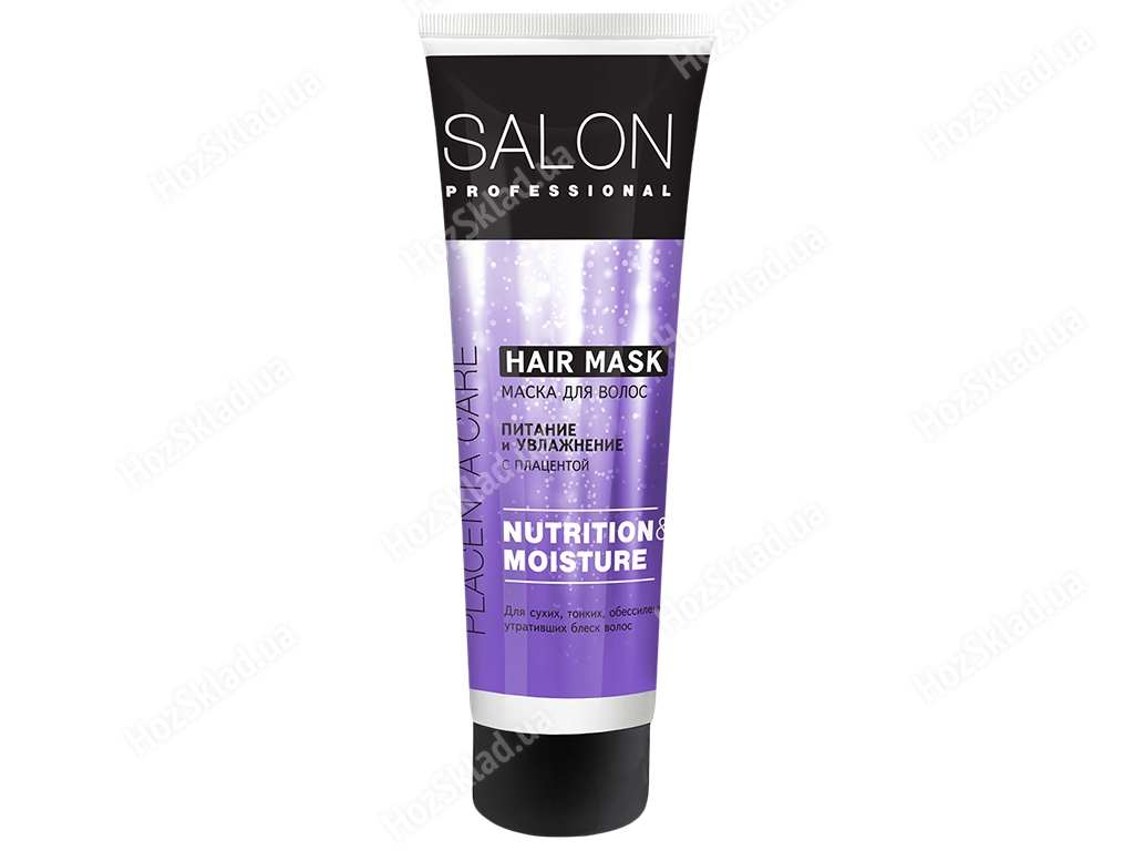 Маска Salon Professional Питание и увлажнение с плацентой, для сухих утративших блеск волос 250мл