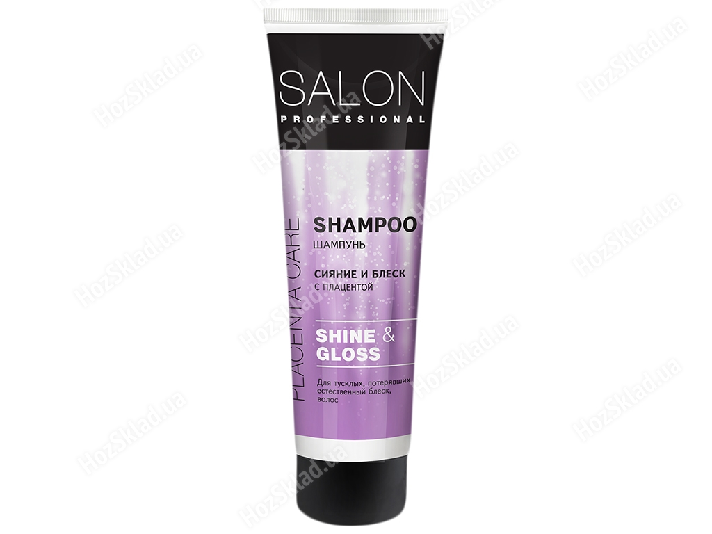 Шампунь Salon Professional Сияние и блеск с плацентой, для тусклых, лишенных блеска волос 250мл