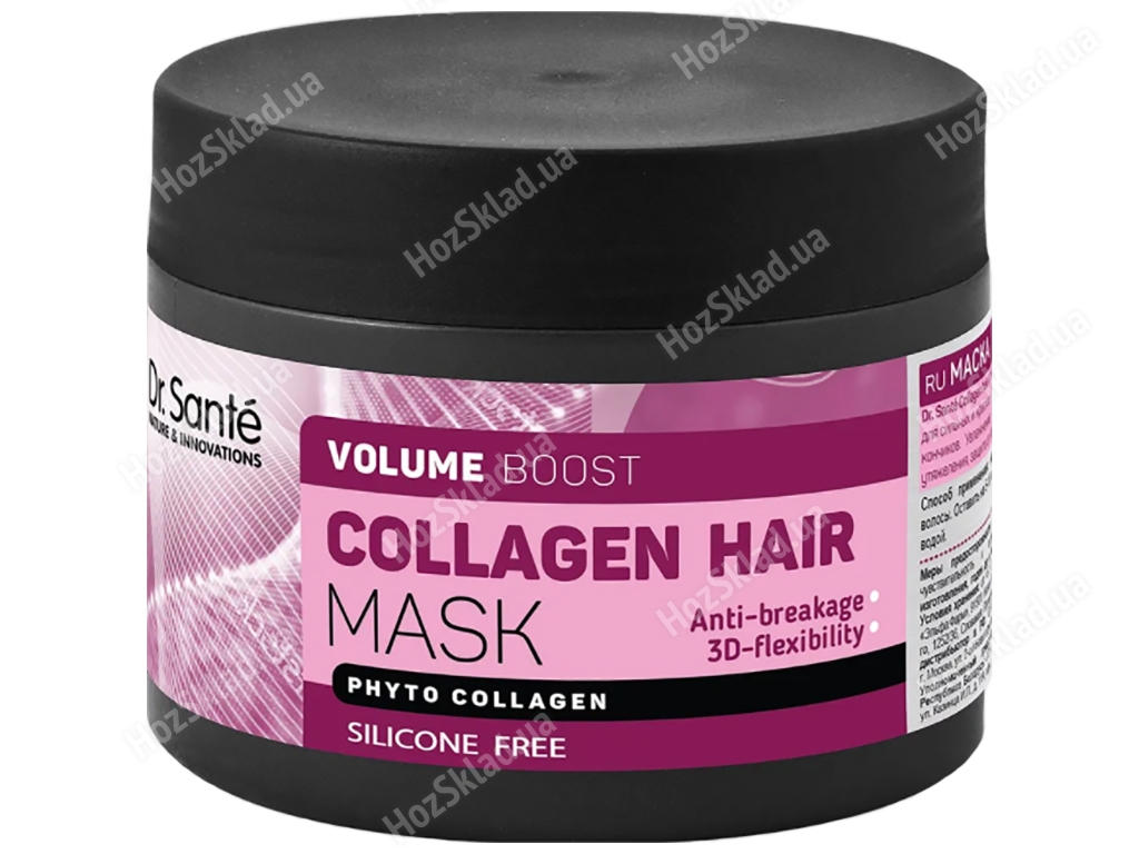Маска для волосся Dr.Sante Collagen Hair Volume boost без силіконів 300мл