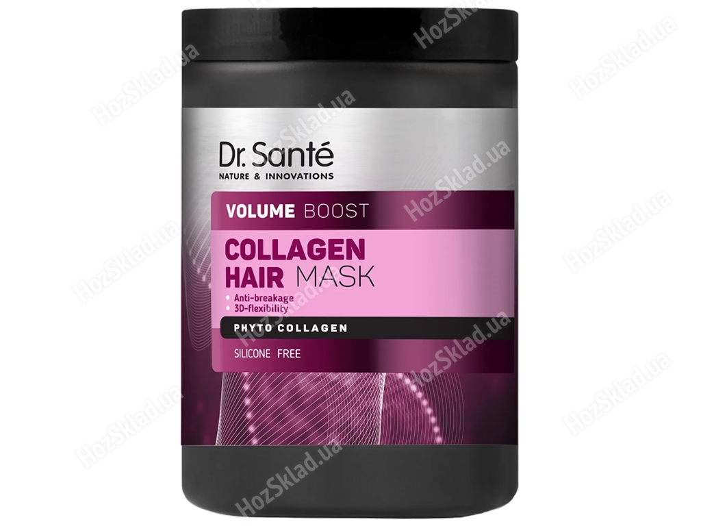 Маска для волос Dr.Sante Collagen Hair Volume boost без силиконов 1л