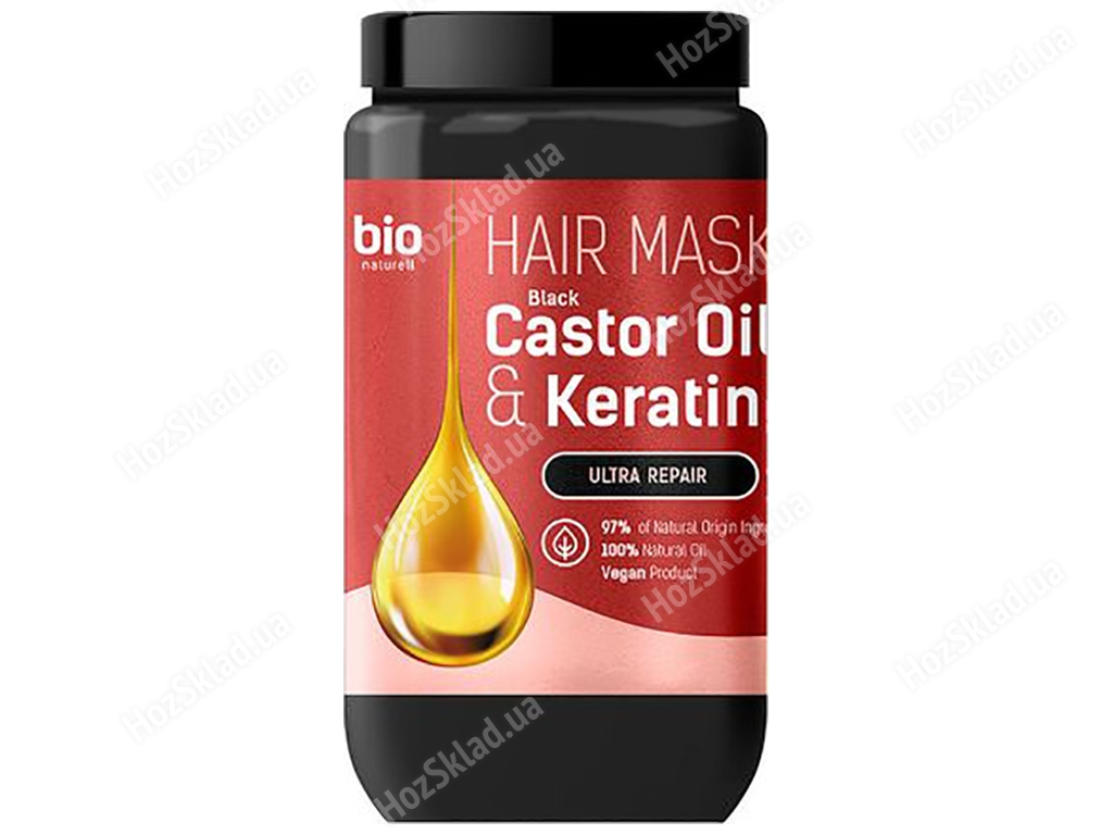 Маска для волос Bio Naturell Black Castor Oil&Keratin ультравосстановление 946мл