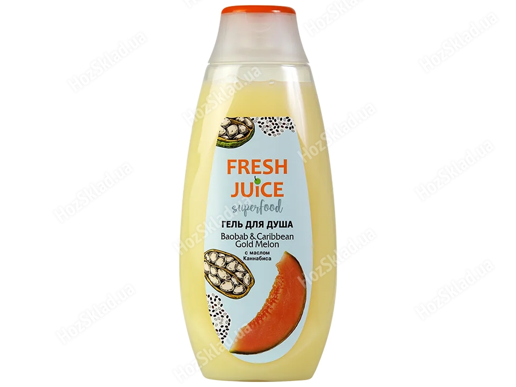 Гель для душа Fresh Juice Superfood Baobab&Caribbean Gold Melon 400мл
