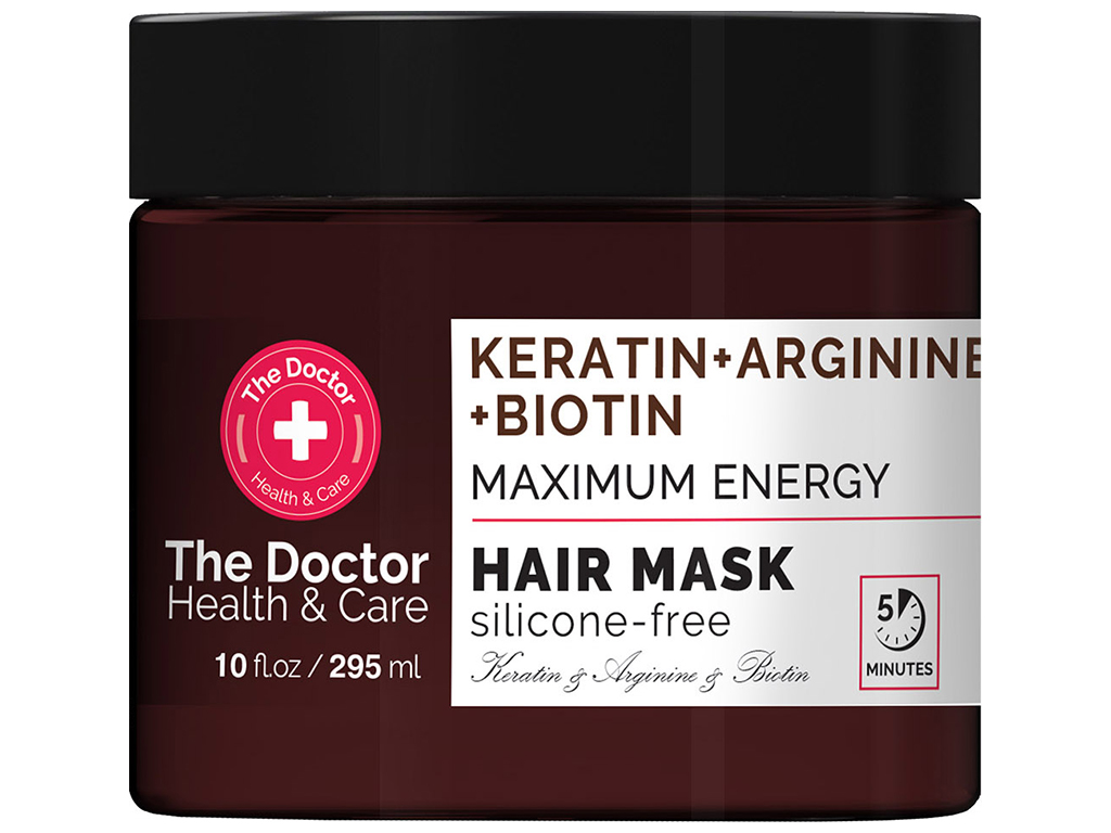 Маска для волосся The Doctor Health&Care Keratin + Arginine + Biotin Максимум енергії, 295мл