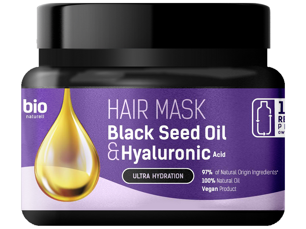 Маска для волосся Bio Naturell Black SeedOil&Hyaluronic Acid Ультразволоження, 295мл