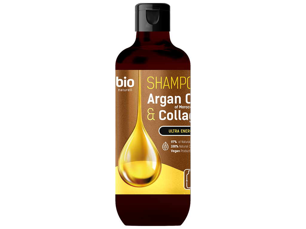 Шампунь для волосся Bio Naturell Ультраенергія, з аргановим маслом та колагеном, 355мл