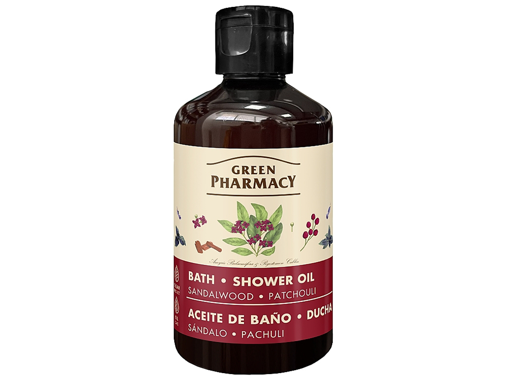 Масло для ванны и душа Green Pharmacy Сандал и пачули, 250мл