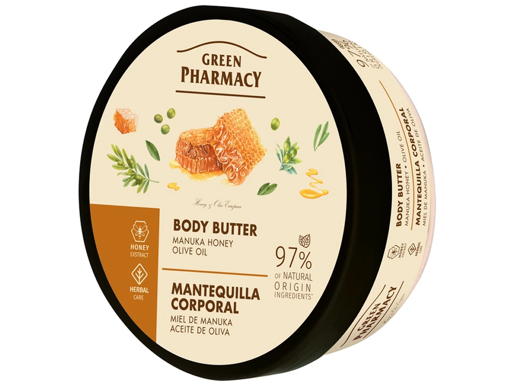 Крем-масло для тела Green Pharmacy, с медом манука и оливковым маслом, 200мл