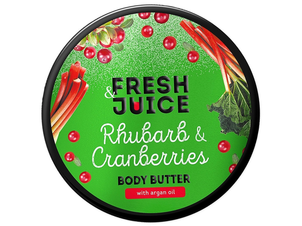 Крем-масло для тіла Fresh Juice Rhubarb & Cranberries, 200 мл