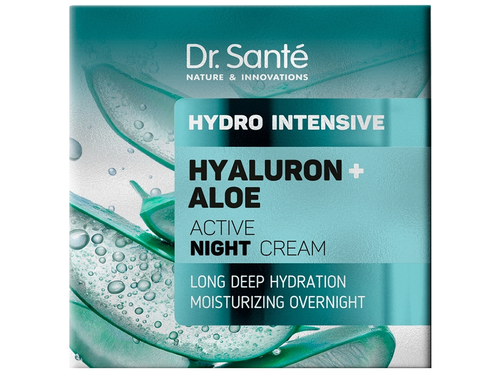 Крем для лица Dr. Sante Hydro Intensive, ночной, с гиалуроновой кислотой и алоэ, 50мл