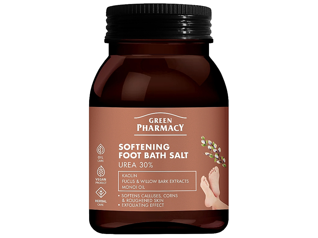 Сіль для ванни ніг Green Pharmacy Розм'якшуюча, 400г