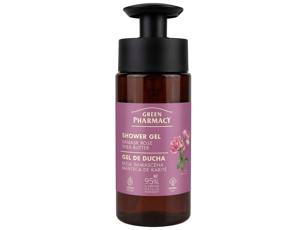 Гель для душа Green Pharmacy, с дамасской розой и маслом ши, 739мл