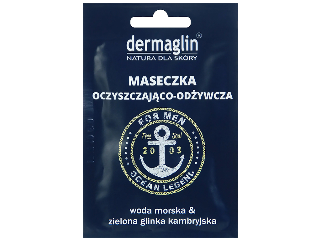 Маска для лица мужская Dermaglin Очищение и питание 20г