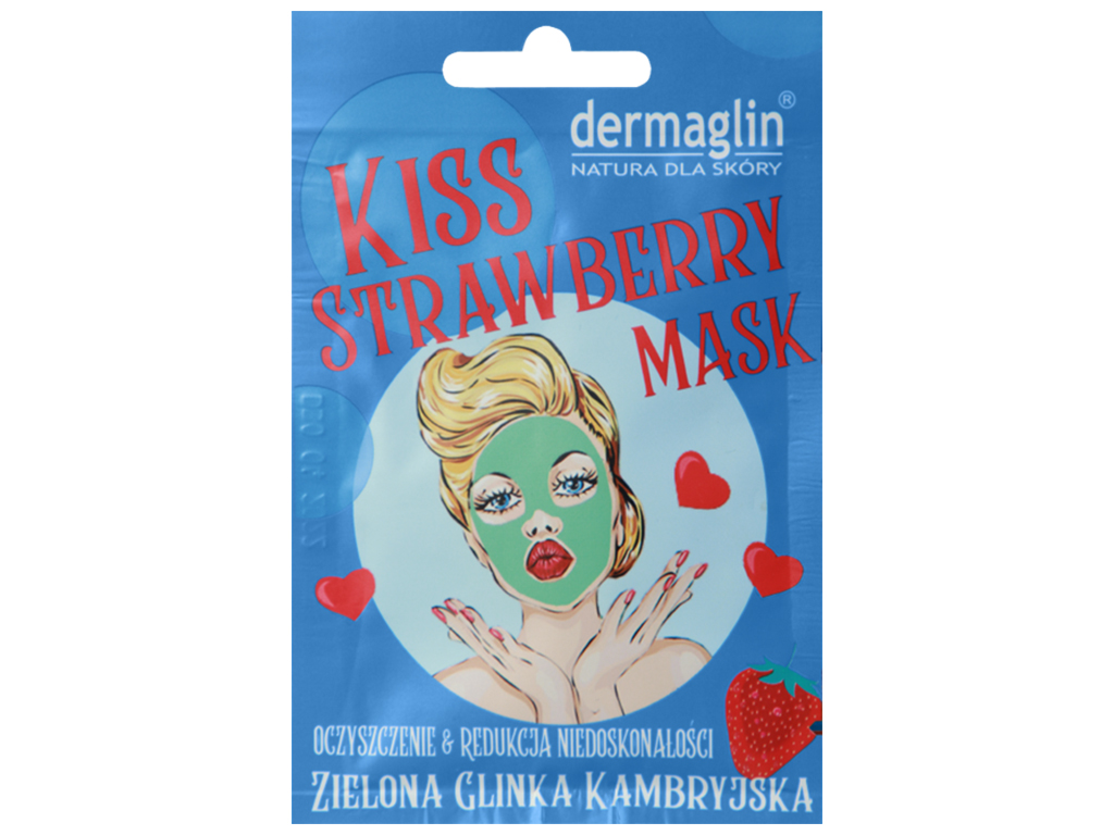 Маска для лица Dermaglin Kiss Strawberry для всех типов кожи 20г