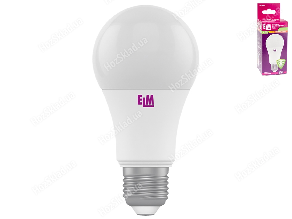 Лампа світлодіодна стандартна ELM Led 18-0094 A60 12W цоколь-Е27-стандарт, теплий білий світ