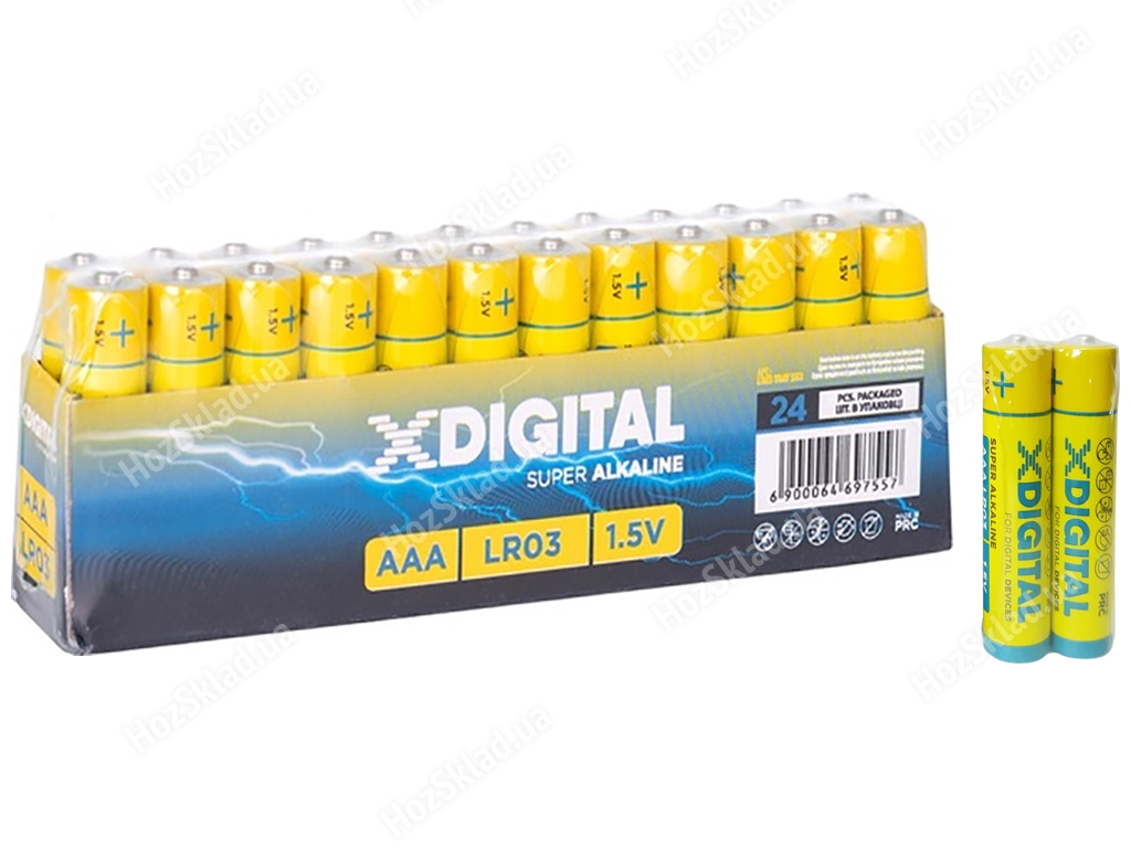 Батарейка алкалиновая X-Digital 1,5V, AAA, LR03 (цена за спайку 2шт)