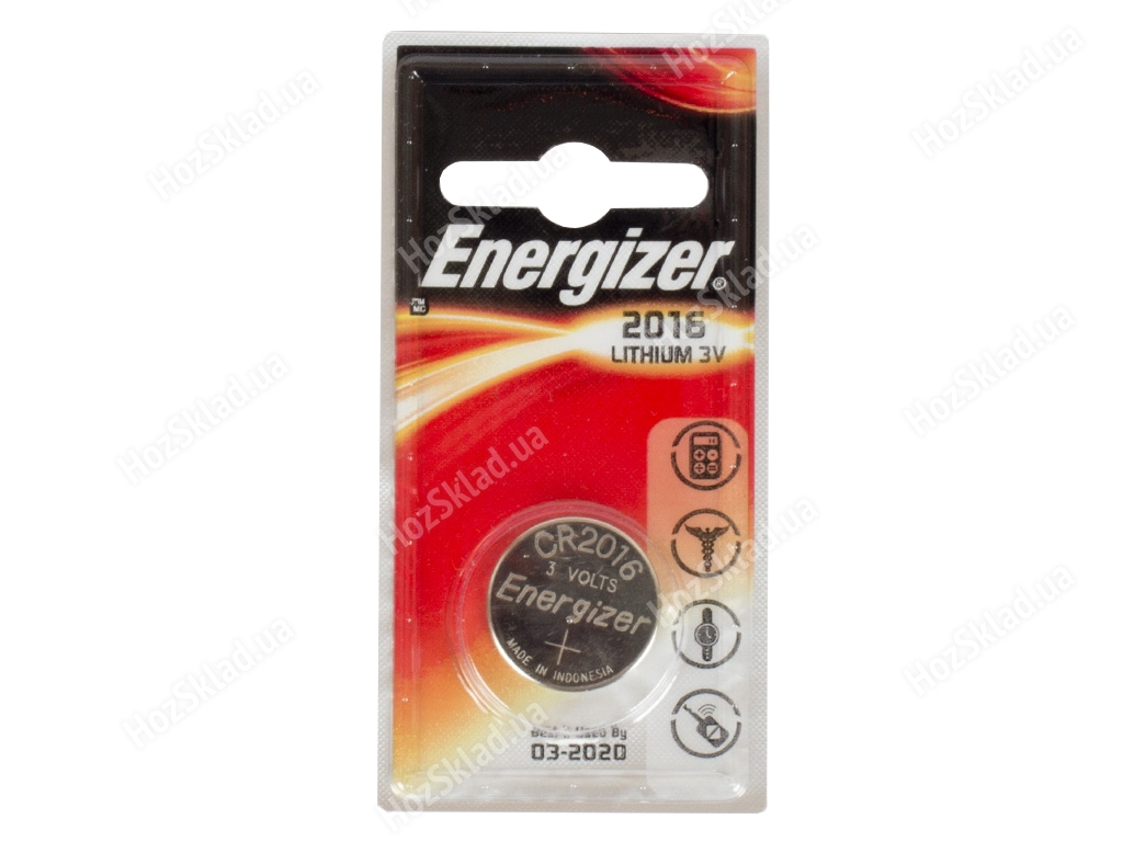 Батарейка литиевая Energizer 2016 3V (цена за 1 шт) 7638900083002