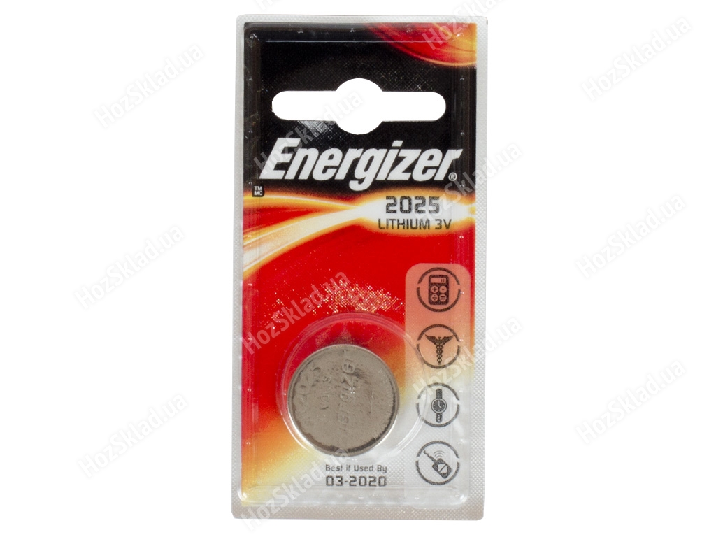 Батарейка литиевая Energizer 2025 3V (цена за 1 шт) 7638900083026