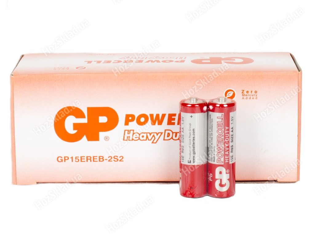 Батарейка солевая GP PowerCell, 1.5V, AA, R6 (цена за спайку 2шт)