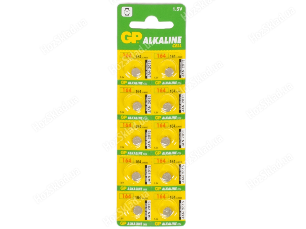 Батарейка алкалінова GP Alkaline cell 164 LR620 1.5V для годин (ціна за лист 10шт) 4891199025372