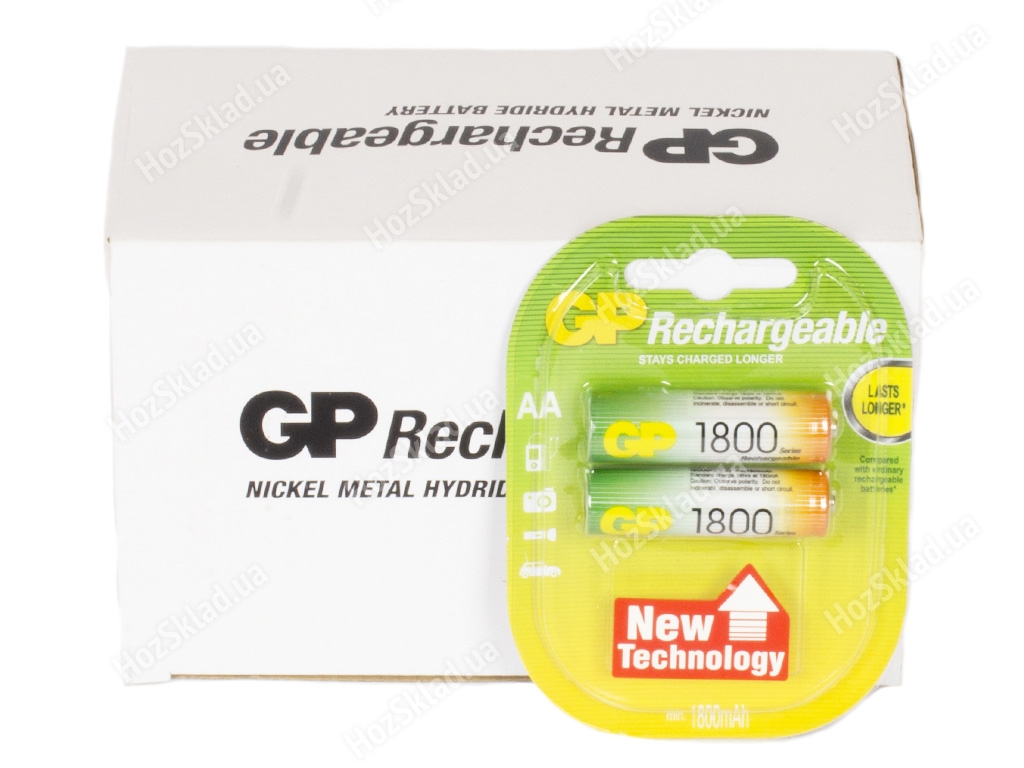 Аккумулятор GP Rechargeable AA 1800 mPa (цена за блистер 2 шт)  4891199031205
