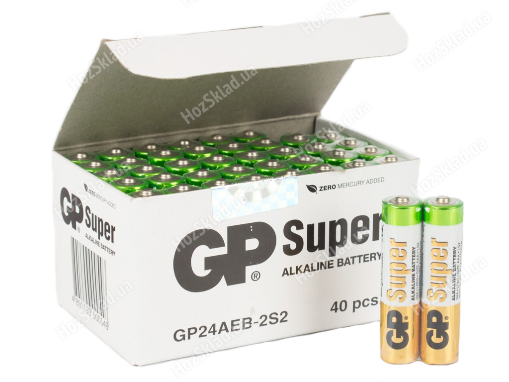 Батарейка алкалиновая GP Super Alkaline, 1.5V, AAA, LR03 (цена за спайку 2шт)