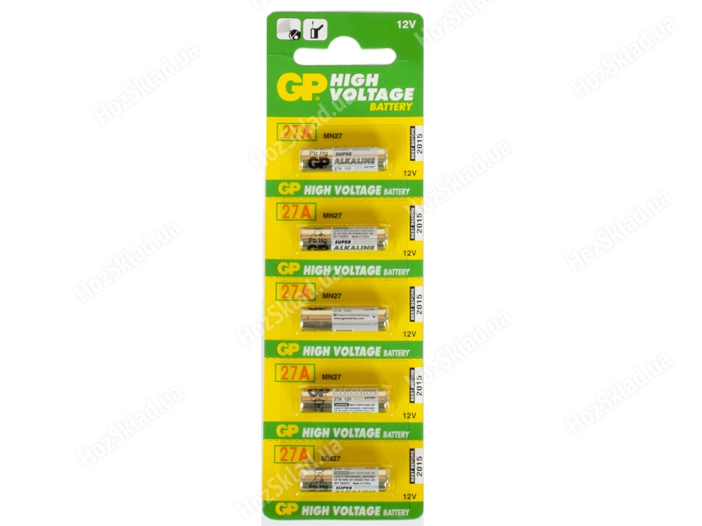 Батарейка GP Hight Voltage алкалиновая (ціна за блістер 5шт) 27A 4891199011504