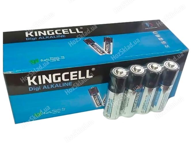 Батарейка алкалиновая Kingcell 1,5V, AA, LR6 (цена за спайку 4шт) 6973467017093