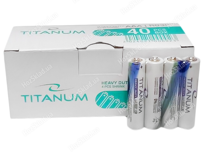 Батарейка солевая Titanum AAA, 1,5V, R03 (цена за спайку 4шт) 4820118294018